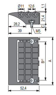 Módulo final con extensión placa de transferencia con rodillos - Part. 567